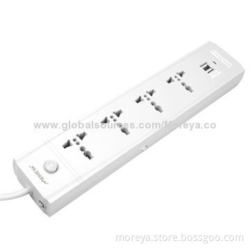 USB power strips with universal socket, can match with different types AC plug, 5V 2A